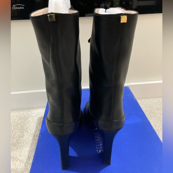 Stuart Weitzman Jet Nero Nubo Boots - Wide Calf Size 9 - Picture 2 of 5